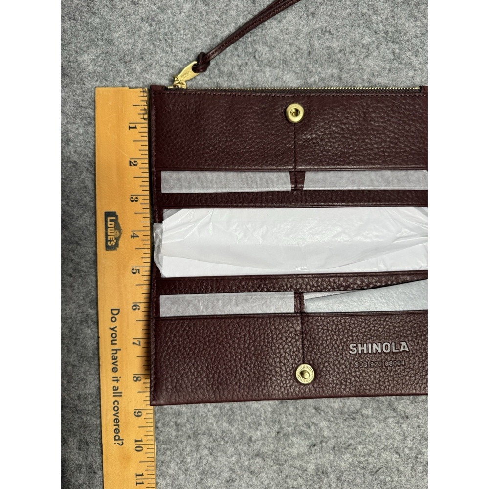Shinola Detroit  Women's Genuine Leather Wallet Color Merlot Made In USA NWOT - Picture 10 of 10